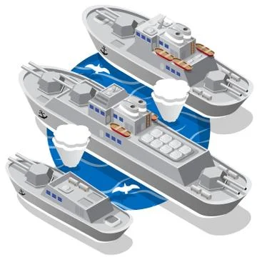 War ships. Stock Illustration