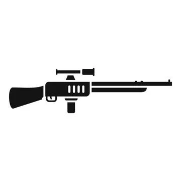 War sniper icon simple vector. Weapon gun Stock Illustration