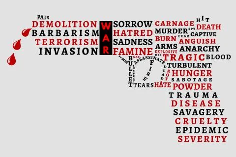 War Tagcloud Vector Illustration Stock Illustration