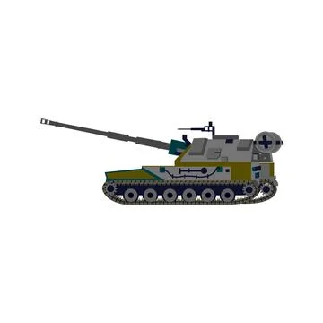 War Tank Isolated Stock Illustration