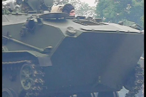 War technics column Stock Footage 737798