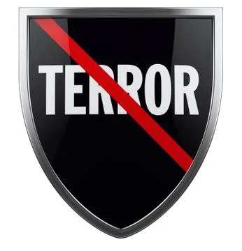 War on Terror Shield Symbol Stock Illustration