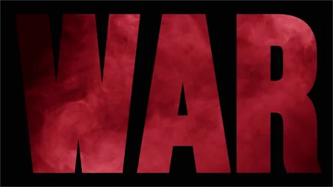 War text title with smoke in the background Stock Footage 171025058