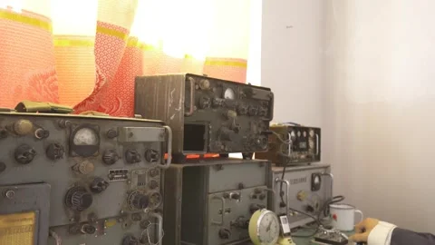  war time, old telegraph room, telegraph,  Stock Footage 241977368