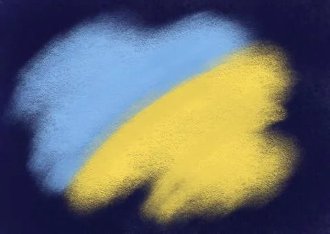 War in Ukraine. Background for text. Posters depicting the symbols of Ukraine Stock Illustration