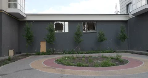 War in Ukraine. Consequences of occupation of Bucha, Irpin, Borodyanka Video stock 201366610