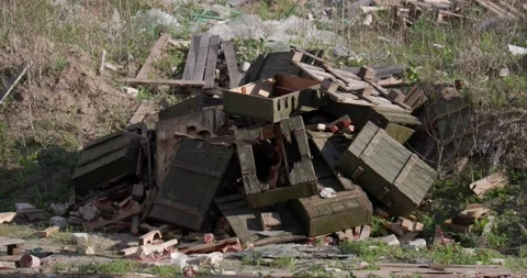 War in Ukraine. Consequences of occupation of Bucha, Irpin, Borodyanka Video stock 201366677