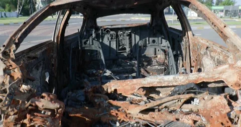 War in Ukraine. Consequences of occupation of Bucha, Irpin, Borodyanka Stock Footage 201366786