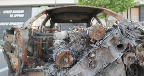 War in Ukraine. Consequences of occupation of Bucha, Irpin, Borodyanka Video stock 201367003