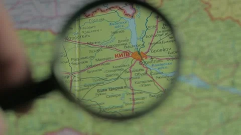 War in Ukraine. Look at Ukrainian map close up Stock Footage 172215864