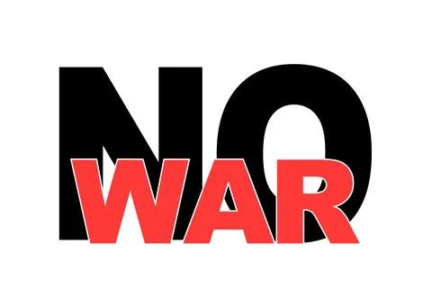 War in Ukraine. No war. Text for t-shirts or banners. White background Stock Illustration