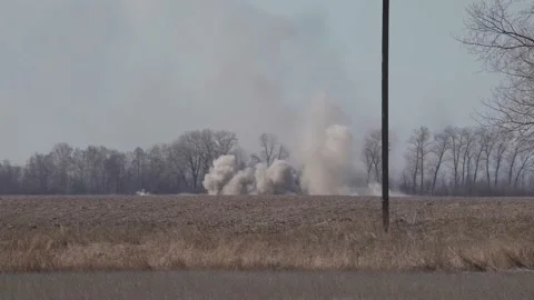 War in ukraine. shell explosion. Russian occupation troops are bombing Ukraine Video stock 201340185