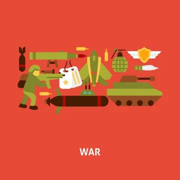 War Vector Concept Stock Illustration