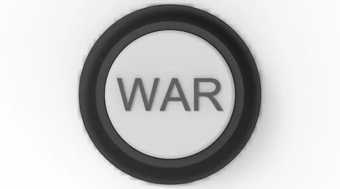 War white button isolated 3d illustration render Stock Illustration