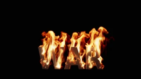 War word arrival on Realist Fire on Black Stock Footage 233571263