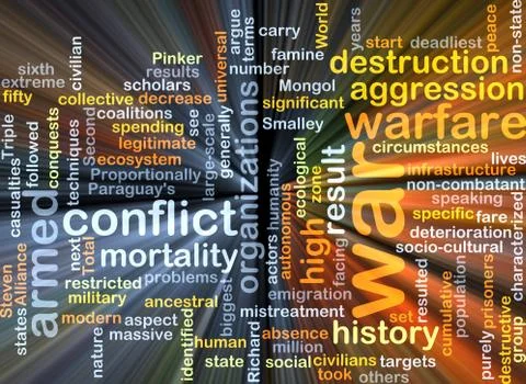 War wordcloud concept illustration glowing Stock Illustration
