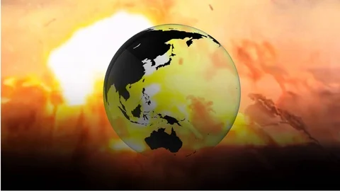 War in the world. War on the planet. Conflicts on the planet. Video stock 94232557