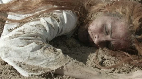 War. The wounded woman. Stock Footage 68612613