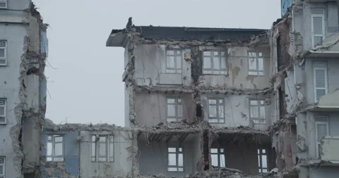 War zone after explosion Stock Footage 149491089