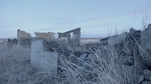 War Zone Aftermath Stock Footage 86252547