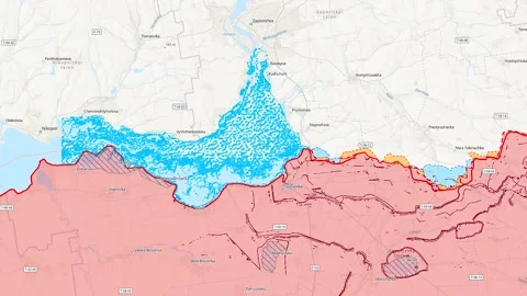 War zone in Donbass Stock Footage 282310136