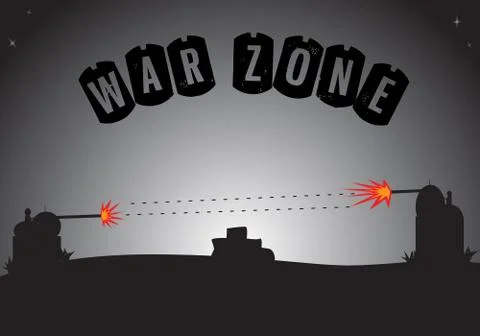 War Zone Stock Illustration