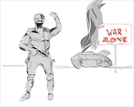 War zone Illustrazione stock