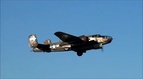 Warbird B25 bomber Video stock 40612667