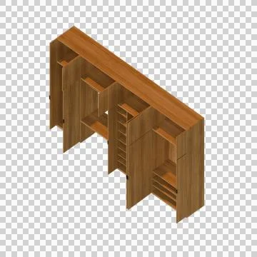 Wardrobe 3d Render Illustration Stock Illustration