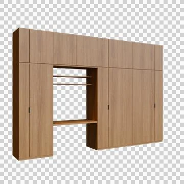 Wardrobe 3d Render Illustration Stock Illustration