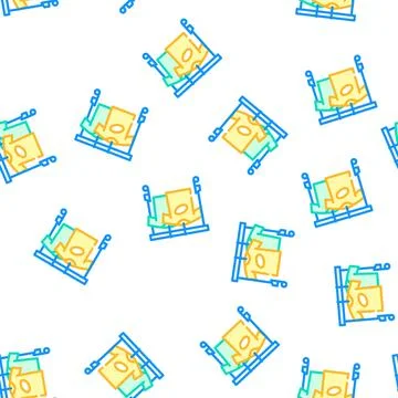 Wardrobe with clothes for actor vector seamless pattern Stock Illustration