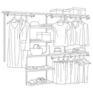 Wardrobe Construction Tools Stock Illustration