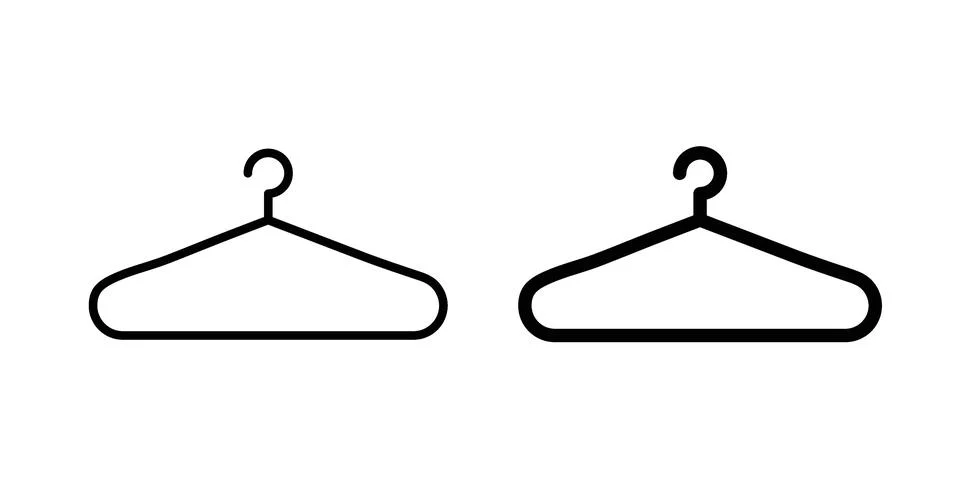 Wardrobe icon black vector isolated on white Stock Illustration