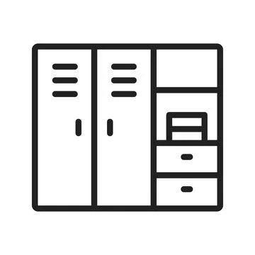 Wardrobe icon image. Stock Illustration