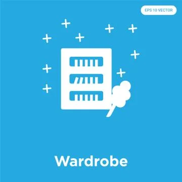 Wardrobe icon isolated on blue background Illustrazione stock gratuita