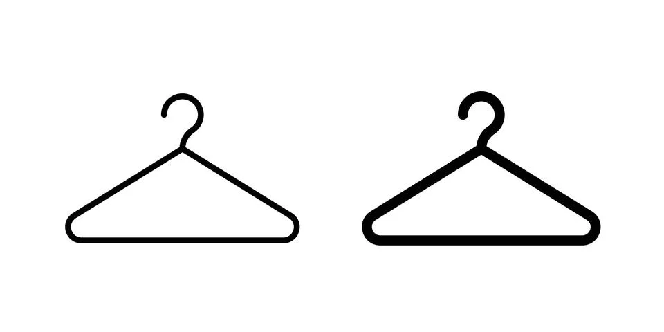 Wardrobe icon solid, line, and editable vector set. Stock Illustration