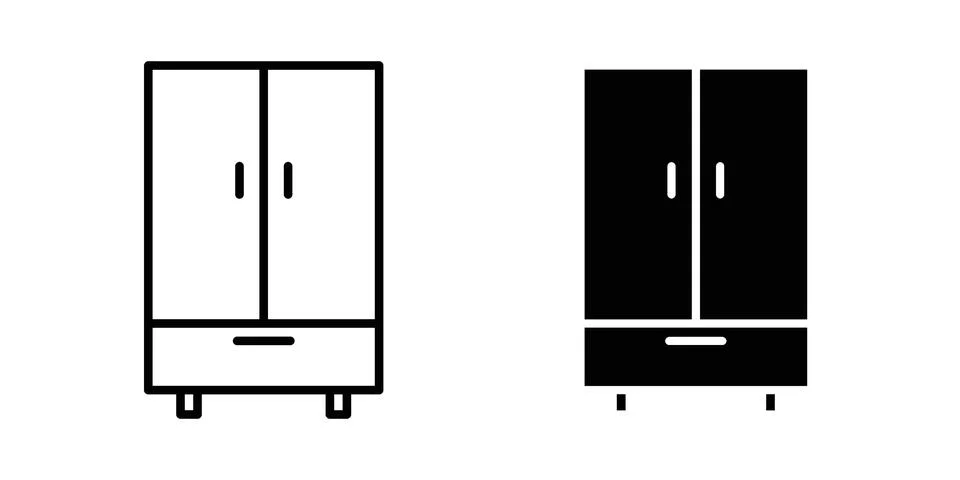 Wardrobe icon vector design illustrations Stock Illustration