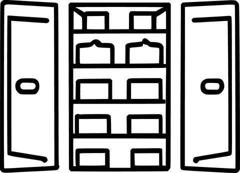 Wardrobe icon vector symbol design illustration Stock Illustration
