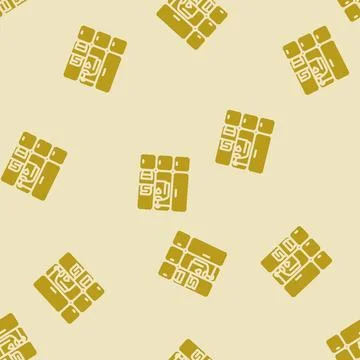 Wardrobe kid bedroom glyph vector seamless pattern Stock Illustration