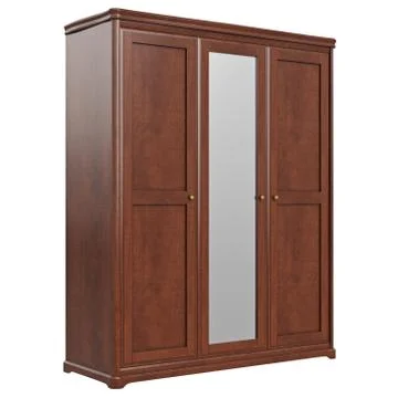 Wardrobe with mirror Stock Illustration