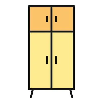 Wardrobe or closet icon representing home storage and furniture Stock Illustration