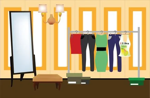 Wardrobe room Stock Illustration