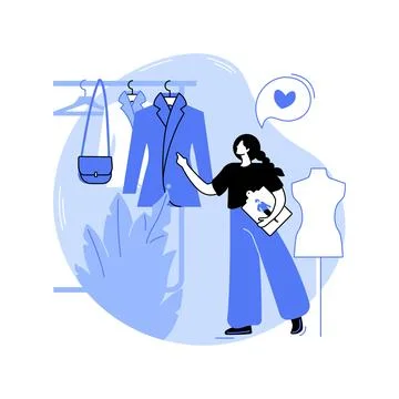 Wardrobe selection isolated cartoon vector illustrations. Stock Illustration