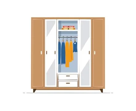 A Wardrobe simple illustration Stock Illustration