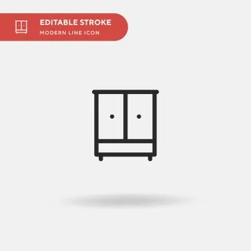 Wardrobe Simple vector icon. Illustration symbol design template for web mobi Stock Illustration