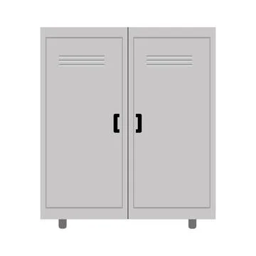 Wardrobe on white background. Illustration Stock Illustration