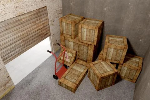 Warehouse 3d 스톡 일러스트
