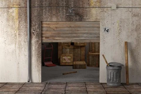 Warehouse 3d 스톡 일러스트