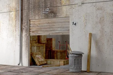 Warehouse 3d 스톡 일러스트