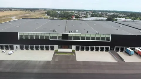 Warehouse from aerial view Video stock 136834450